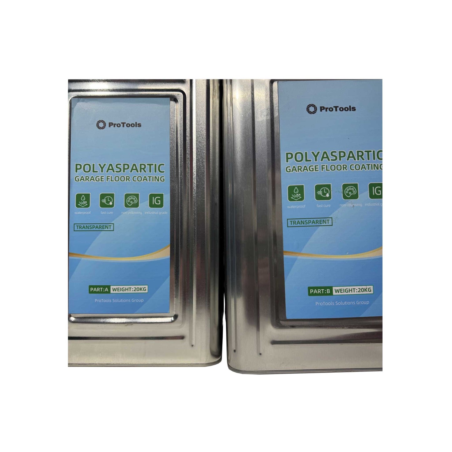 Side view of ProTools 40L floor coating kit for industrial applications