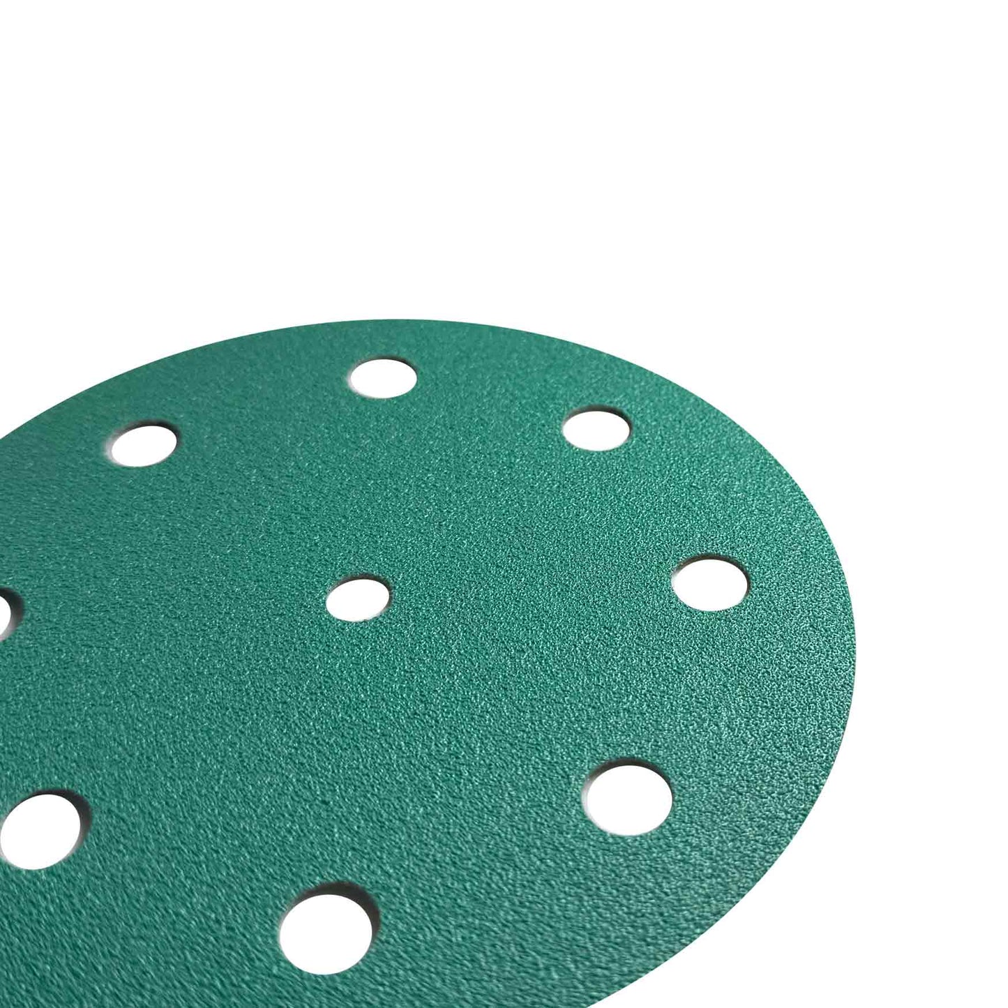 Stacked 125mm P120 sanding discs for final prep and fine surface work
