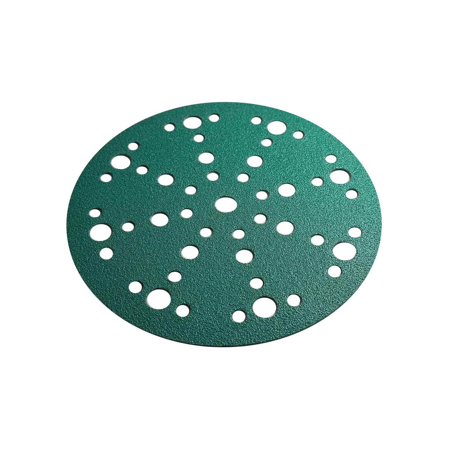 Close-up of resin-bonded abrasive surface on P80 sanding disc