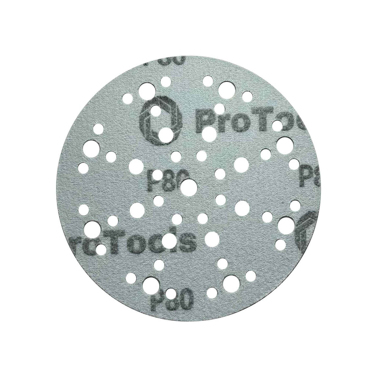 Hook and loop back of ProTools 150mm sanding disc for easy attachment