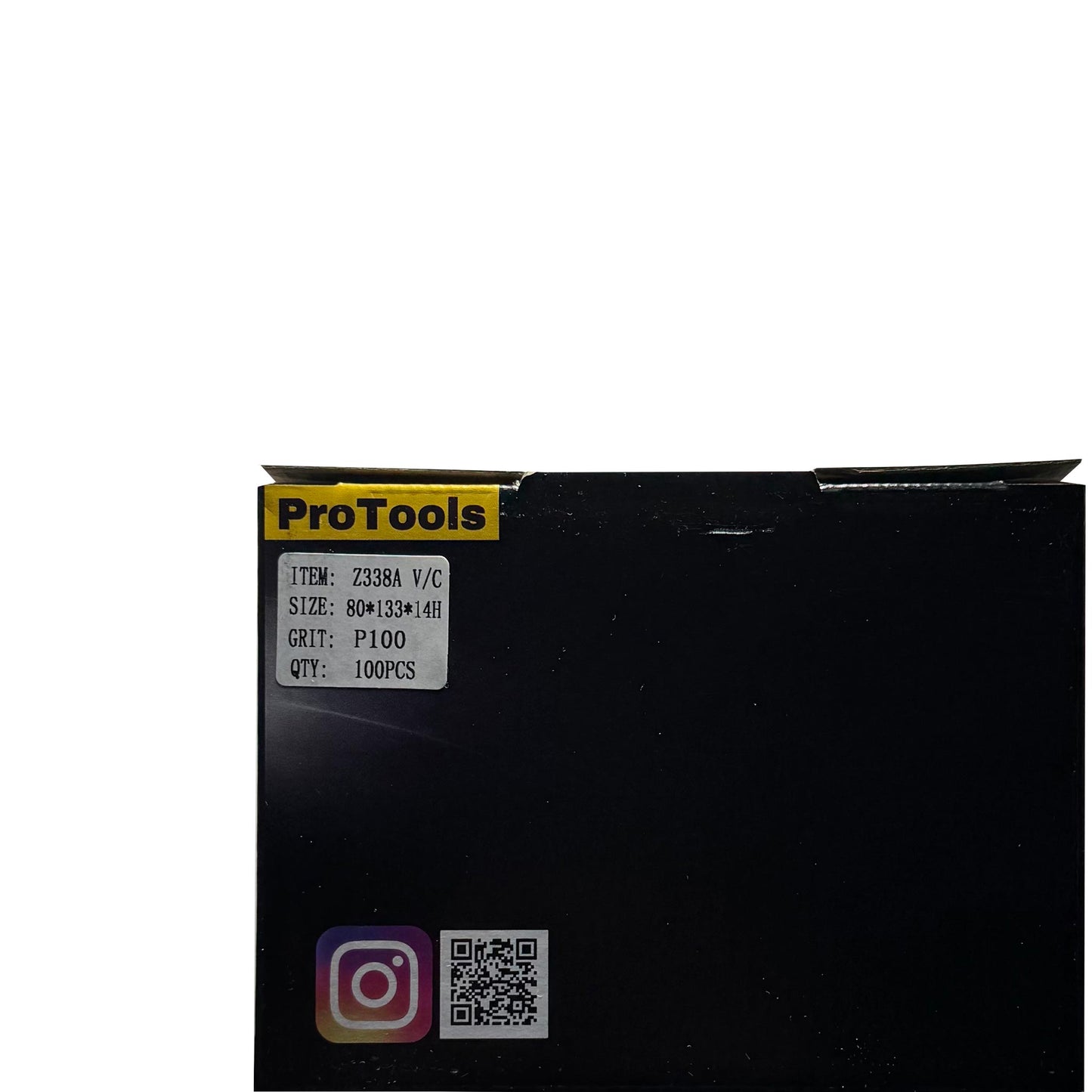 Box of 100 ProTools 80x133mm hook and loop sanding sheets for orbital sanders