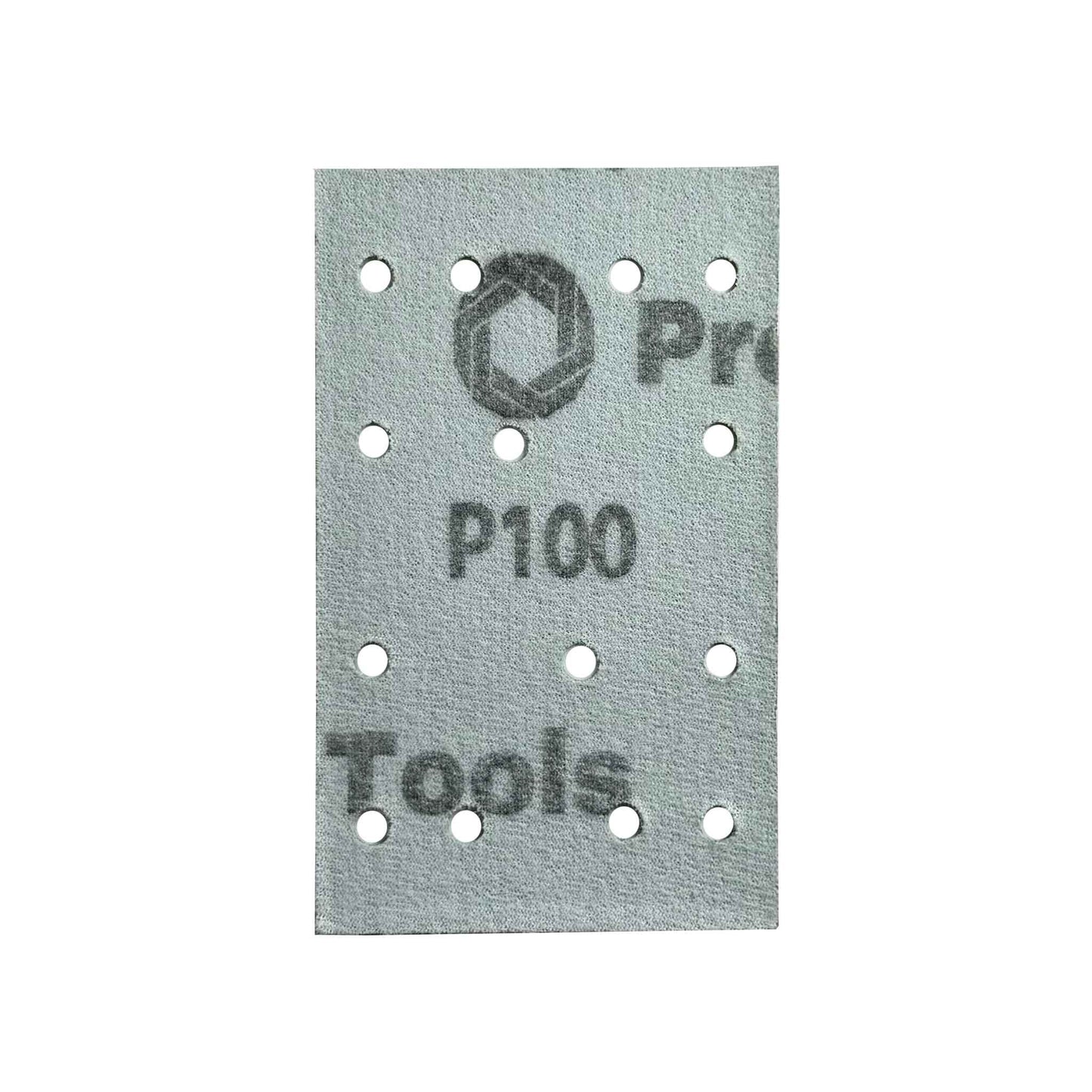 Back side of ProTools sanding sheet showing hook and loop attachment system
