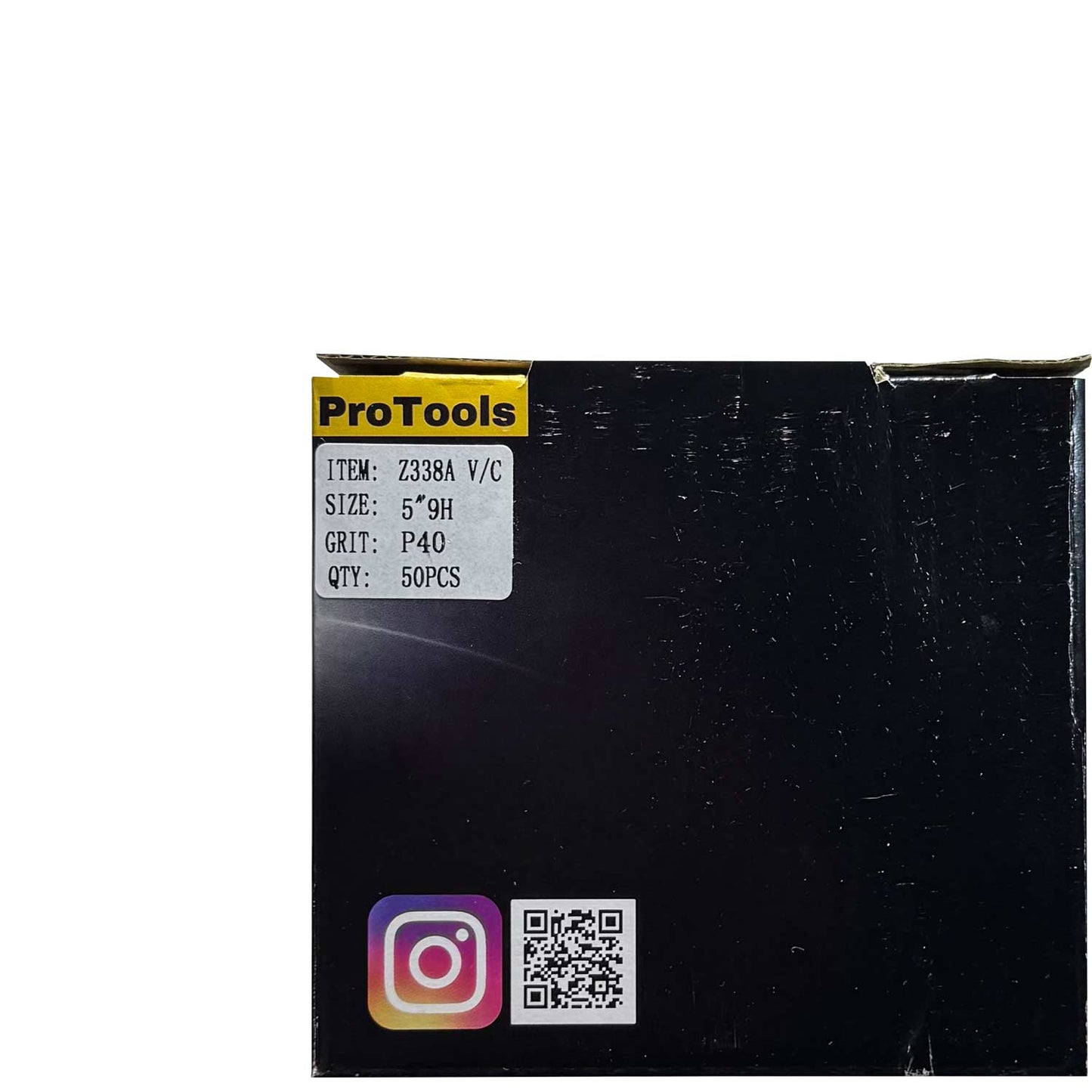 50-pack box of ProTools 9-hole sanding discs for industrial use