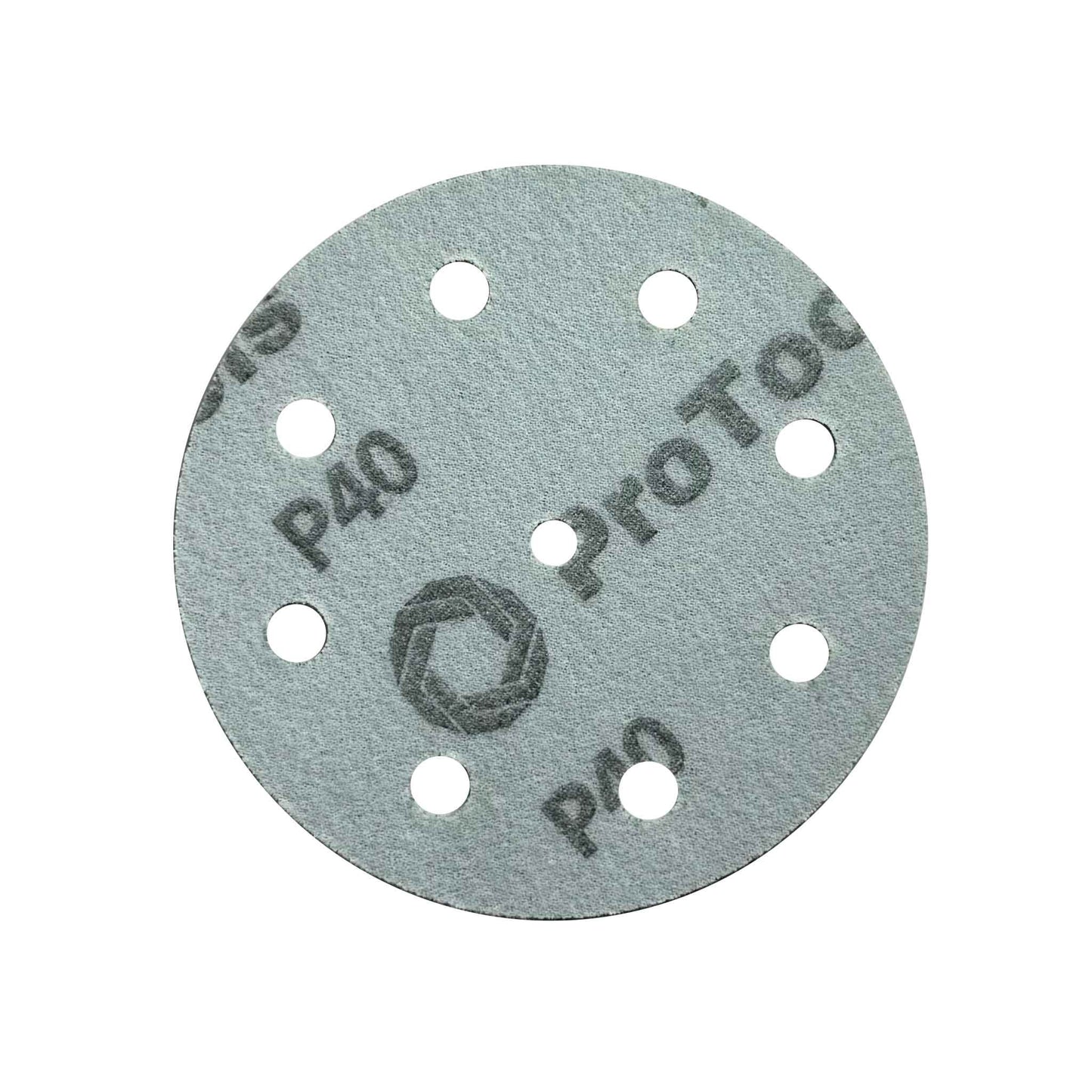 Stack of 125mm P40 ProTools discs for orbital sander use