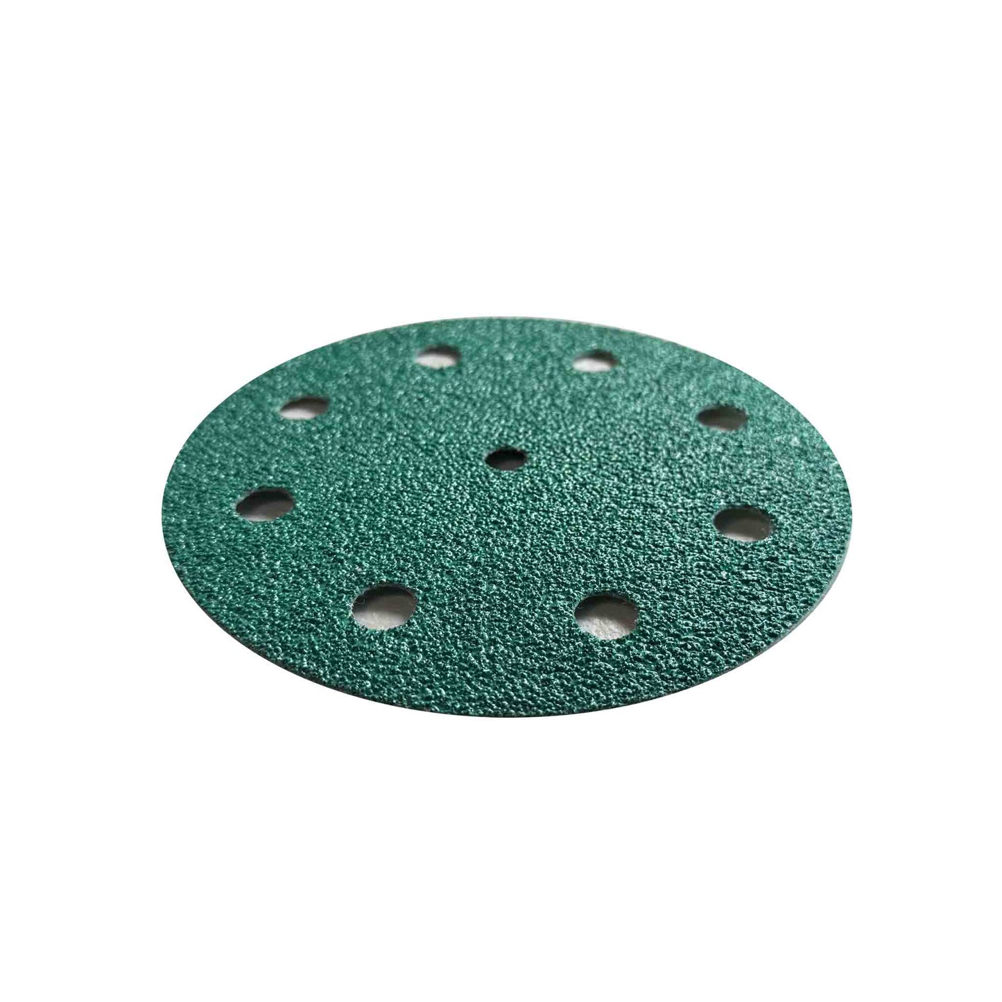 Close-up of coarse grit orbital sanding disc P40 with resin bond finish