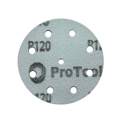 Hook and loop backing on ProTools sanding disc for fast changeover