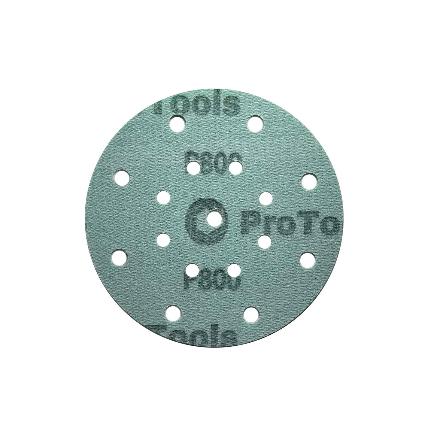 Hook and loop back for quick attachment on 150mm orbital sanders