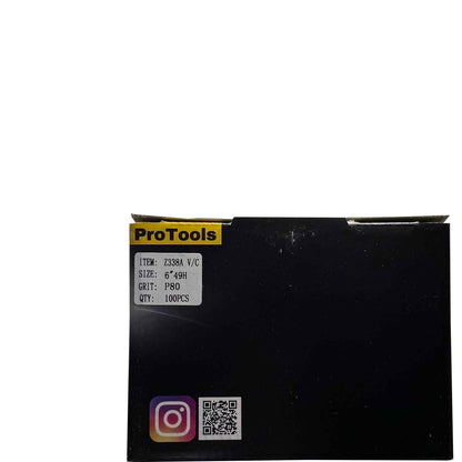 Box of 100 ProTools medium-grit sanding discs for professional sanding