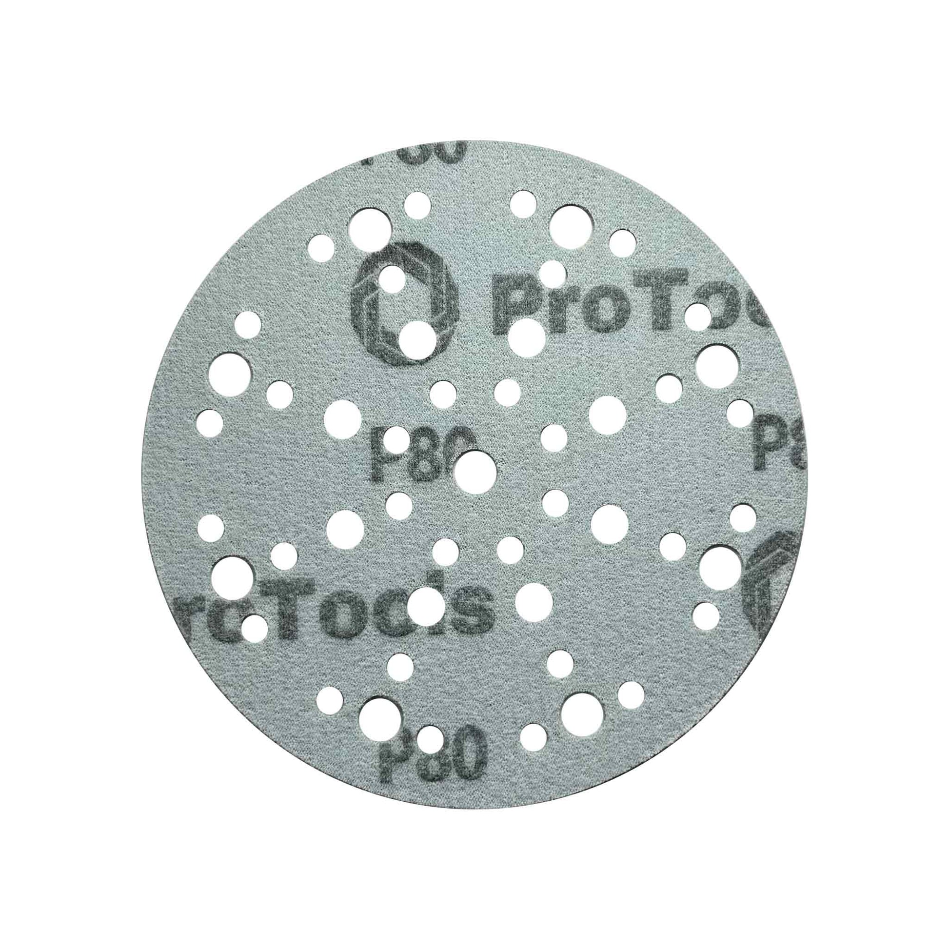 Hook and loop back of ProTools 150mm sanding disc for easy attachment