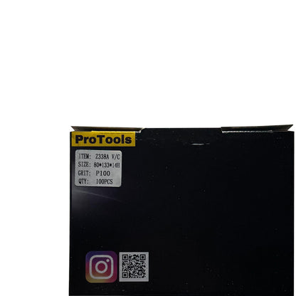 Box of 100 ProTools 80x133mm hook and loop sanding sheets for orbital sanders