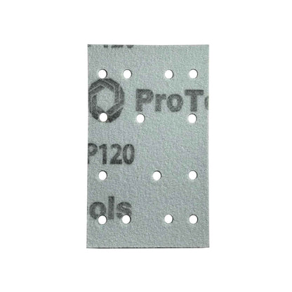 Stack of ProTools 80x133mm sanding sheets for fine surface preparation