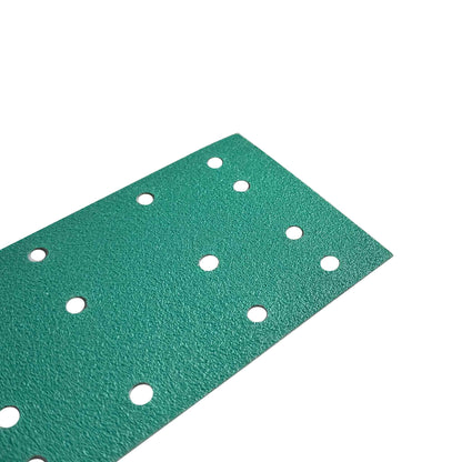 Stacked ProTools 80x133mm sanding sheets for aggressive material removal