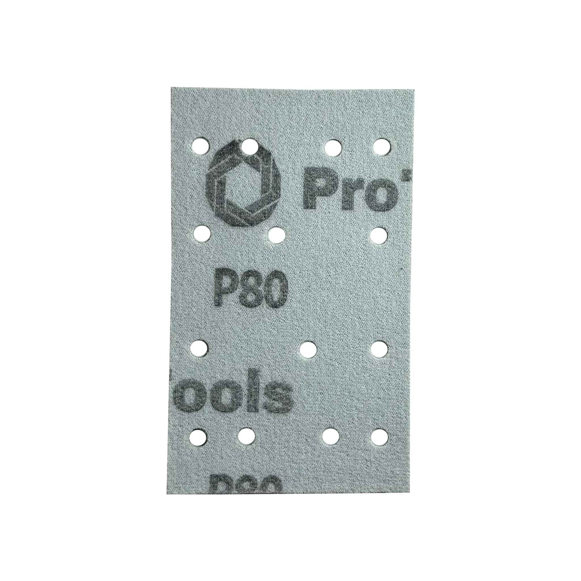 Close-up of P80 abrasive surface on ProTools sanding sheet